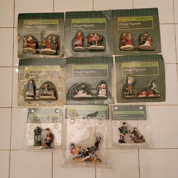 9 Holiday Time Santa Clause Carolers Christmas Holiday Village Accessories Decor - Picture 1 of 10